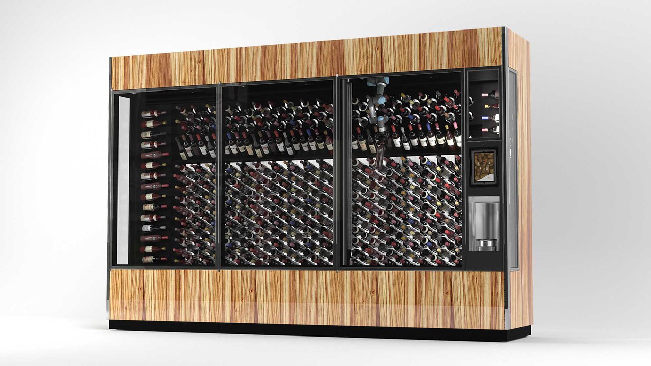 Wine Wall 15 - Zebrawood with Tungsten Trim